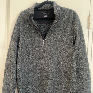 Men's Gray Half-Zip Sweater
